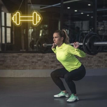 Gym Barbell Neon Sign