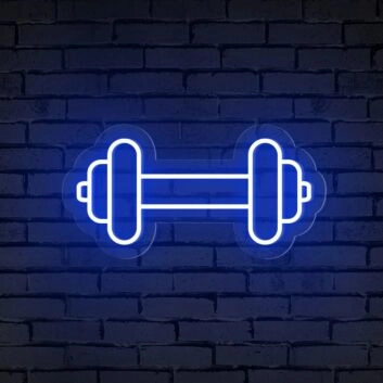 Gym Barbell Neon Sign
