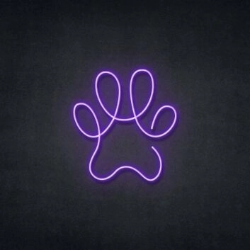 Neon Dog Sign Paw Neon Sign For Room Decoration