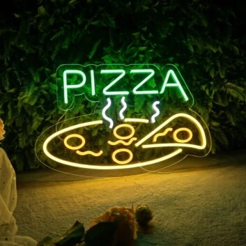 Pizza Neon Sign Restaurant Pizza House Open Sign