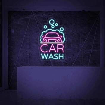Neon Car Signs For Car Wash Stores Open Sign