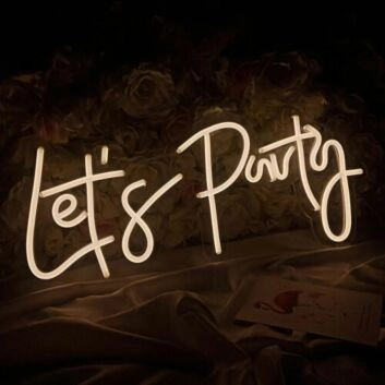 Led Neon Sign Lets Party Sign Gift &amp; Party Sign