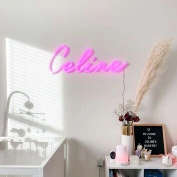 Celine Neon Name Signs Pink Neon Sign Bedroom Kids Room Decor