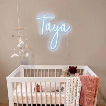 Taya Neon Name Signs Kids Room Wall Decor
