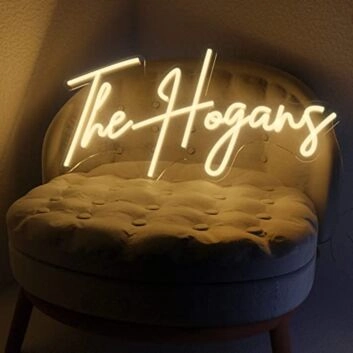 The Hogans Neon Name Signs Family Name Room Wall Decor