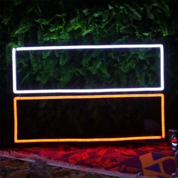 Double Rectangles Neon Sign