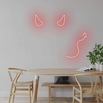 Devil Horns&#39; Neon Sign