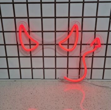 Devil Horns&#39; Neon Sign