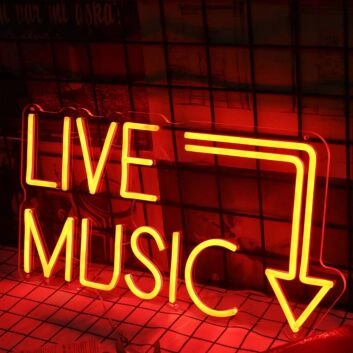Music Live Neon Sign
