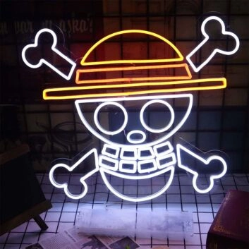 One Piece Skull Neon Sign