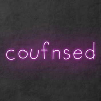 Confused&#39; Neon Sign
