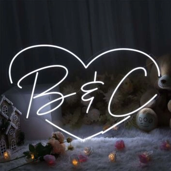 B And C Neon Sign