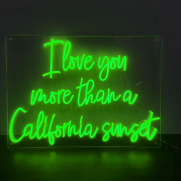 "California Sunset Love: I Love You More Neon Sign"