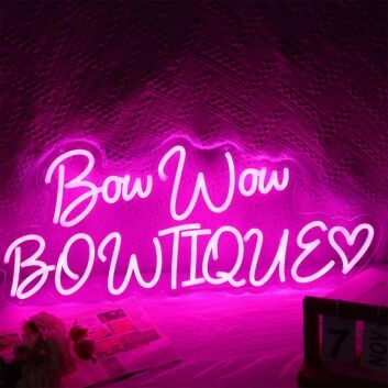 Bow Wow Bowtique Neon Sign