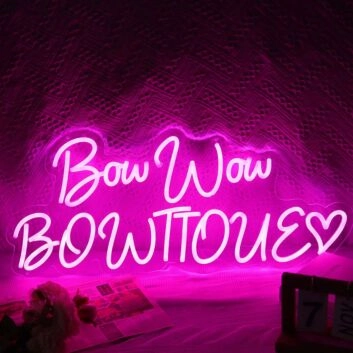 Bow Wow Bowtique Neon Sign