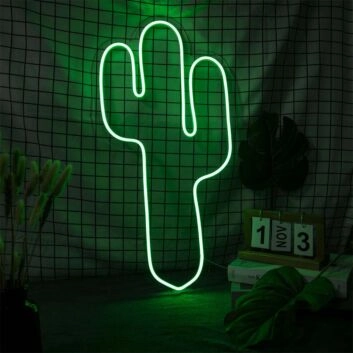 Green Cactus Neon Sign