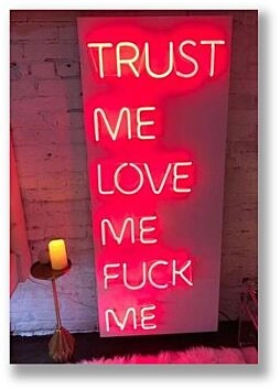Trust Me Love Me F Me Neon Sign