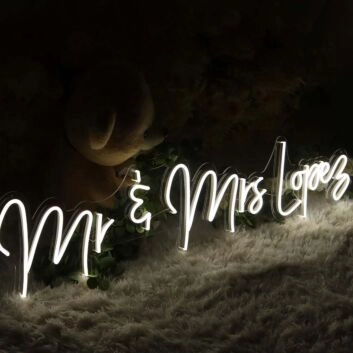 Mr And Mrs Lovers Neon Sign