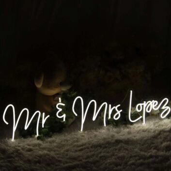 Mr And Mrs Lovers Neon Sign