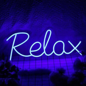 Relax Blue Neon Sign