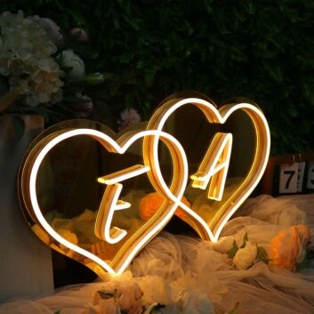 E And A Neon Sign