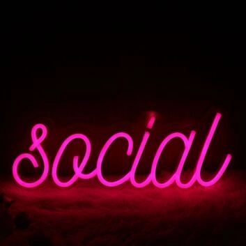 Social Neon Sign