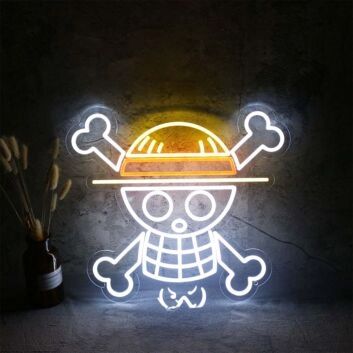 One Piece Skull Logo Neon Sign