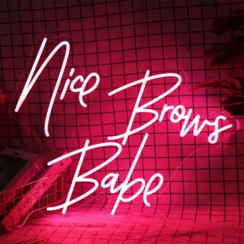 Nice Brows Babe Neon Sign