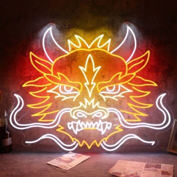 Deagon Head Neon Sign