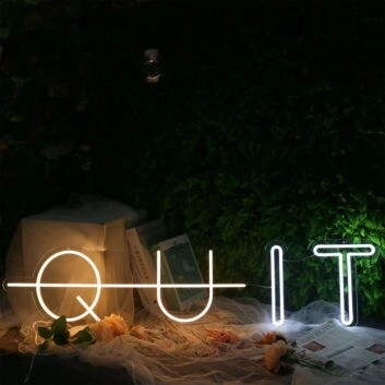 QUIT Neon Sign