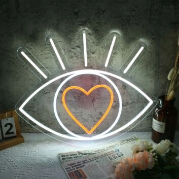 Shining Eye In Love Neon Sign