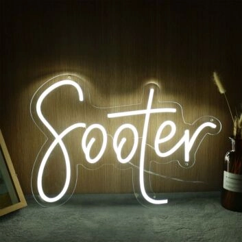 Sooter Yellow Neon Sign