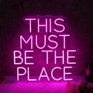 THIS MUST BE THE PLACE Purple Neon Sign