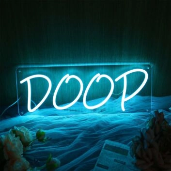 Doop Blue Neon Sign