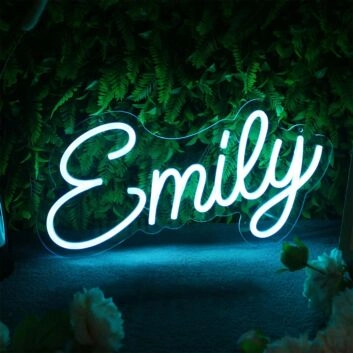 Emily Blue LED Neon Sign
