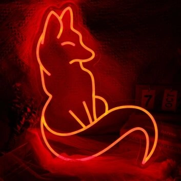 Fox Red LED Neon Sign