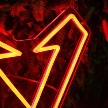 Geometric Heart Red Neon Sign