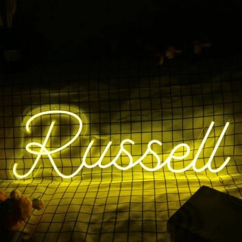 Russell Yellow Neon Sign