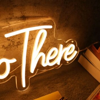 Hello There Yellow LED Neon Sign
