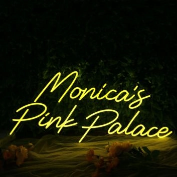 Monica's Pink Palace Neon Sign