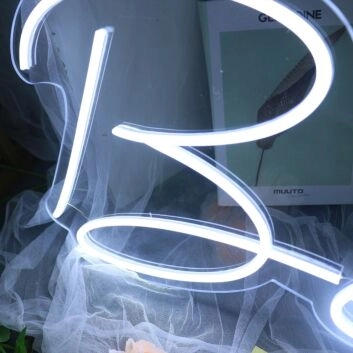 Beck White Neon Sign