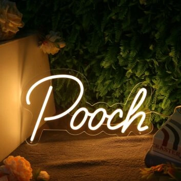 Pooch Yellow Neon Sign