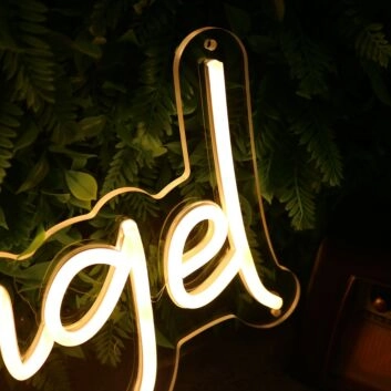 Augel Yellow Neon Sign