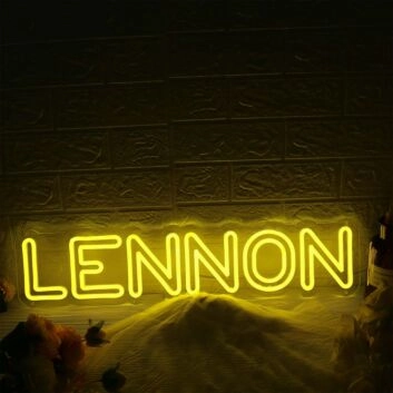 LENNON Yellow Neon Sign