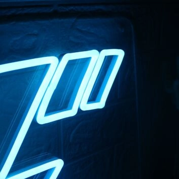 Blue Flash Custom Neon Sign