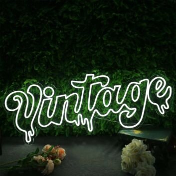 Vintage White Neon LED Sign
