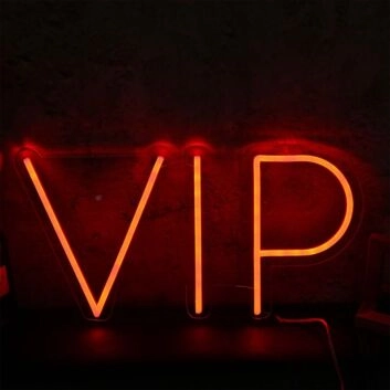 VIP Red Custom Neon Sign