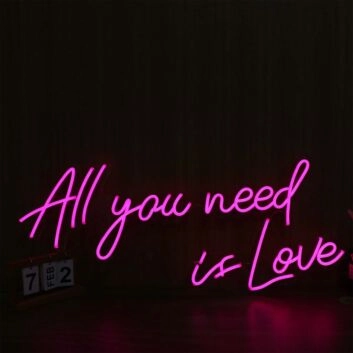 All You Need Is Love Pink Neon Sign