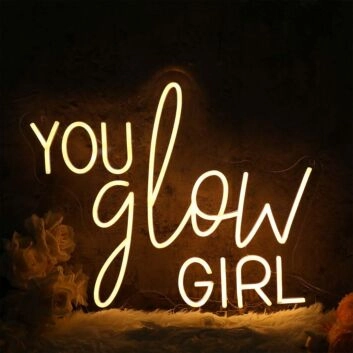 You Glow Girl Yellow Neon Sign