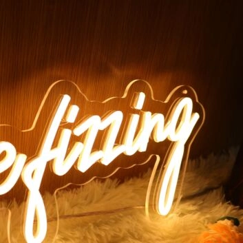 Honeybee Dizzing Yellow Neon Sign